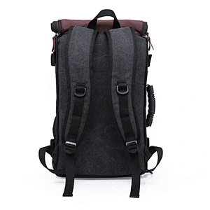 Multi-function waterproof and anti-theft canvas computer bag with large capacity for leisure travel or school