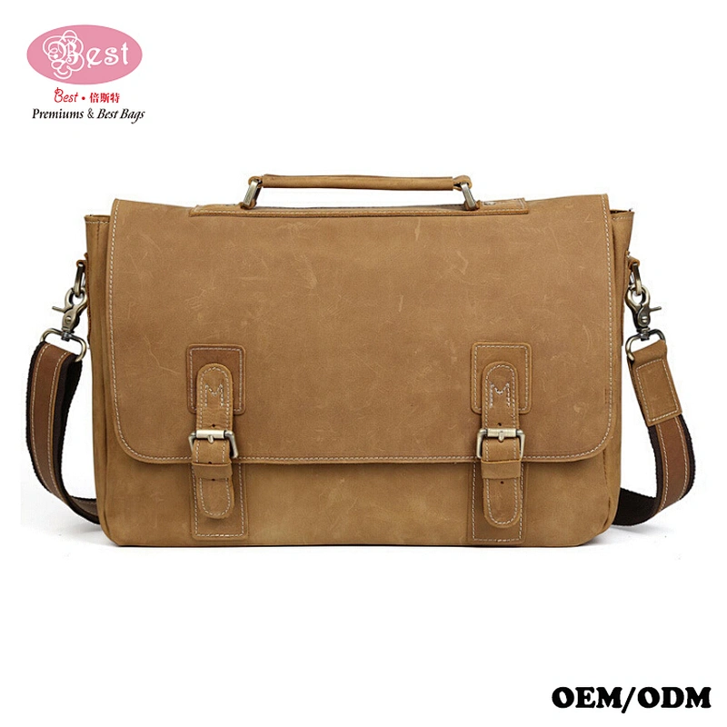 Genuine Leather Material and Unisex Gender Cowhide leather Messenger bag