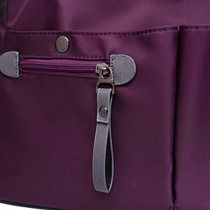 Latest college girls shoulder messenger nylon polyester cloth sling bags for ladies