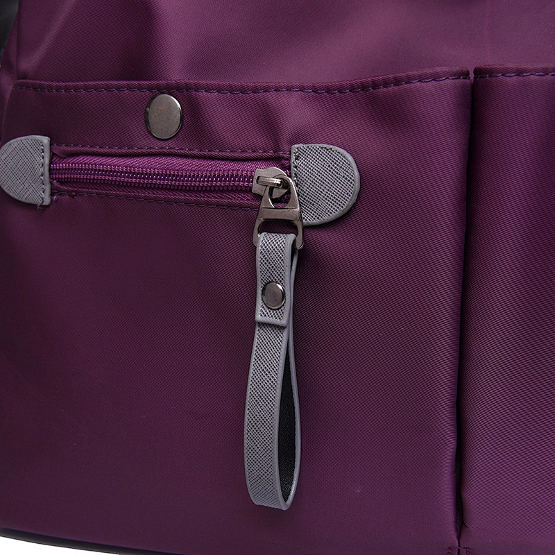 Latest college girls shoulder messenger nylon polyester cloth sling bags for ladies