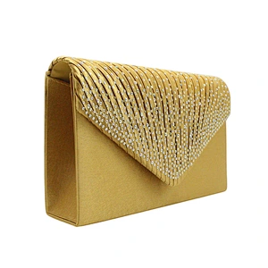 2020 OEM/ODM fashion classic simple diamond encrusted silk handbag for party
