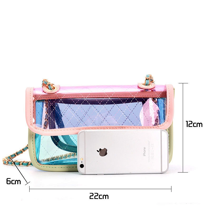 Clear Shopping Security Work Tote Shoulder Bag Lady Beach Bag Lady Handbag Customize For Women Handbag