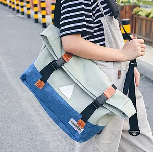 Custom china vintage unisex cross body laptop messenger school side bags for college