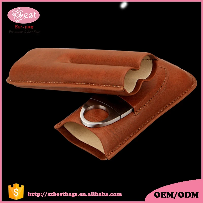 Hot selling new arrival genuine leather cigar case