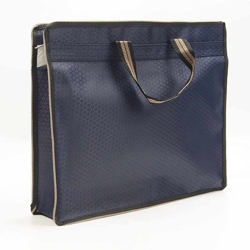 Hot Selling Oxford Cloth Handbag File Bag Conference Bag Briefcase with two zippers