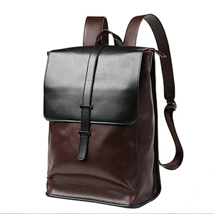 New arrival men bags shoulder backpack school bag pu leather backpacks