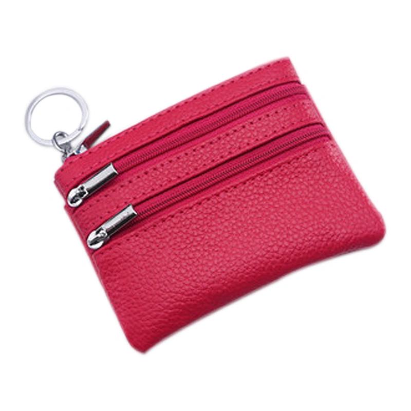 2019 classic and fashionable multi-function lychee print zip key bag coin purse for shopping