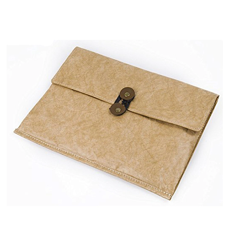 Tyvek Paper Foam Nylon Lining Notebook Kraft Paper File Bag Small Sized Document Wallet Bag