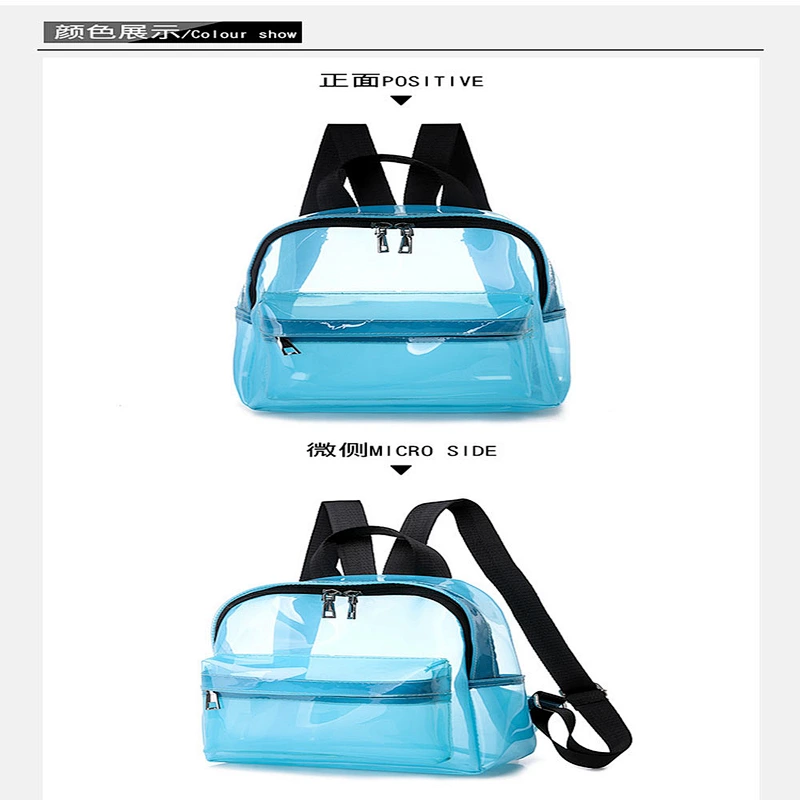 wholesales Women's  candy color backpack  fashion PVC backpack for shopping