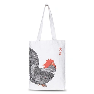 Illustration style printing cotton canvas tote bag handbag