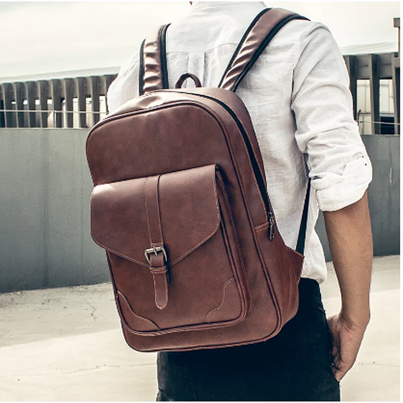 High quality  vintage school knapsack backpack classic retro college bags for boys
