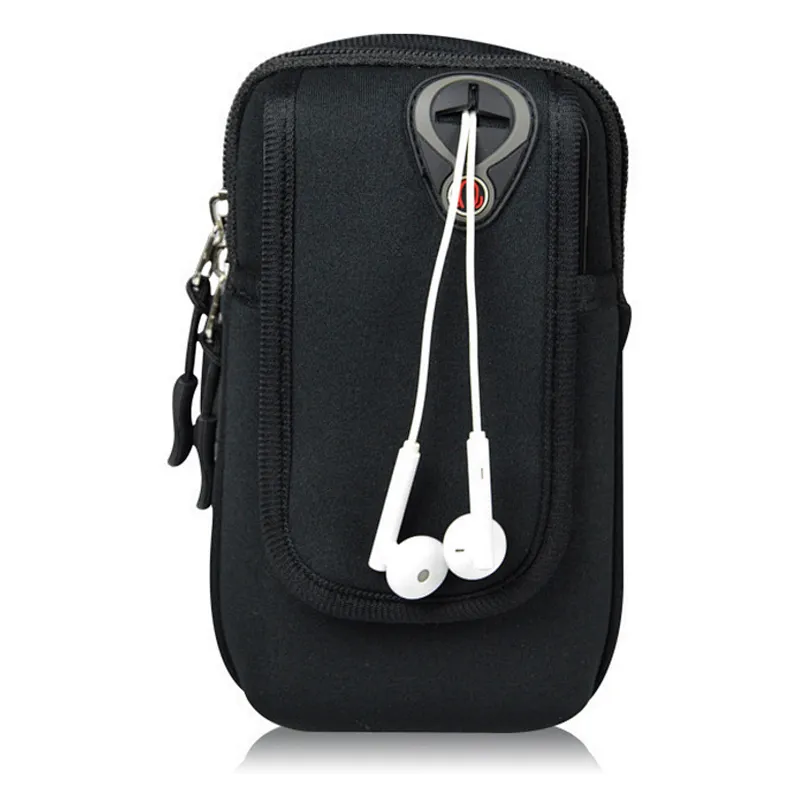 Outdoor sports mobile phone arm pouch running exercise neoprene hand phone case fitness center equipment phone pouch
