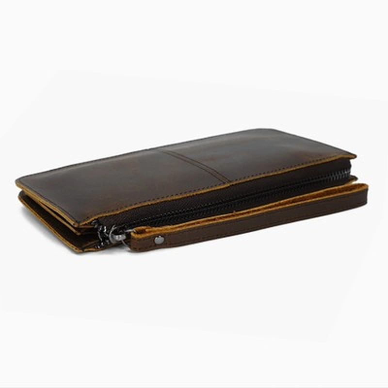 Vintage Genuine Leather Passport Holder Unisex Fashionable Wallet With Card Slots