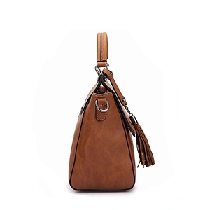 Fashion Design PU Leather Woman Bags Luxury Handbag with Tasslel
