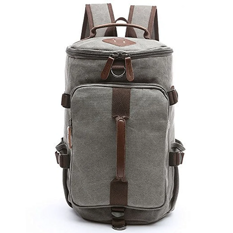 School Bags Trendy Canvas  diaper Backpack square canvas backpack Duffel Backpack Bag Travel