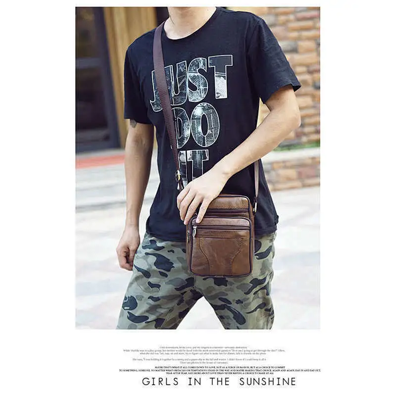 Custom wholesale sling pu men's shoulder bag crossbody vintage Travel Sports Chest messenger bag