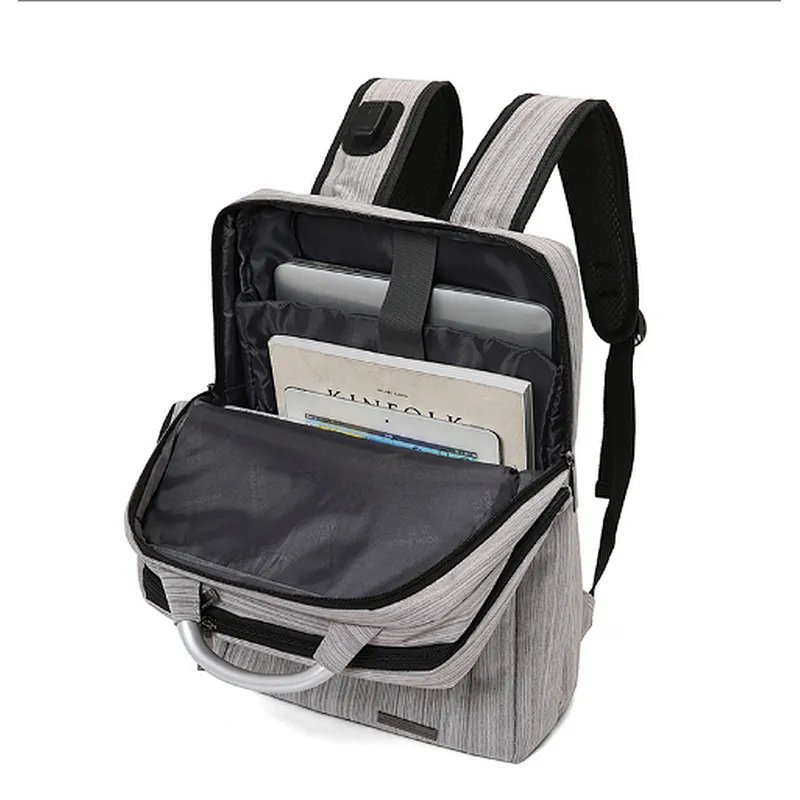 Vintage waterproof multifunction 12.5 inch nylon laptop backpack computer bag for men