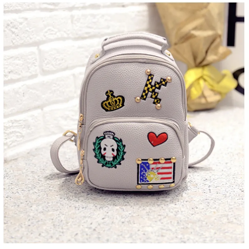 Stylish unique teen girl black backpacks schoolbag for high school girls