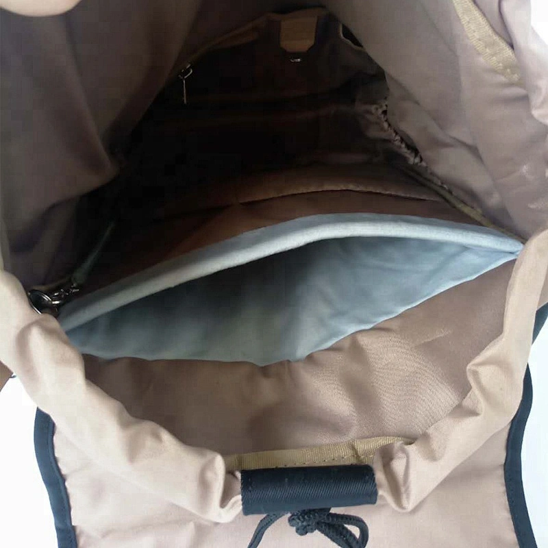 Unisex casual canvas backpack daily rucksack for girls drawstring cotton backpack