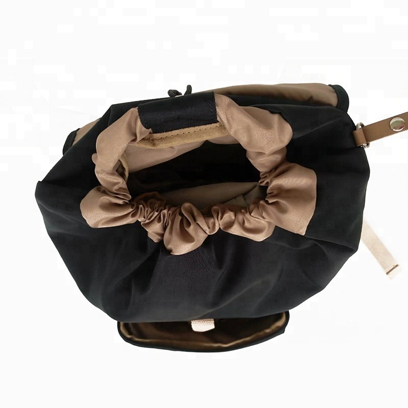 Unisex casual canvas backpack daily rucksack for girls drawstring cotton backpack