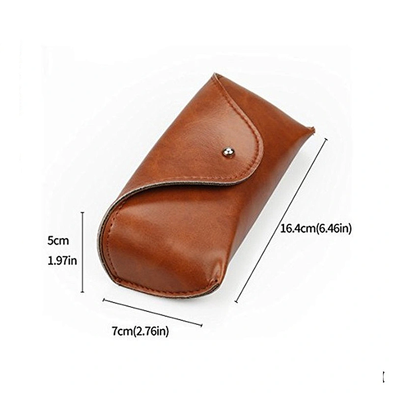 Portable PU Leather Sunglasses Pouch Soft Eye Glasses Carry Case for Horizontal Sunglasses Box Case