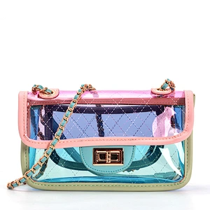 Clear Shopping Security Work Tote Shoulder Bag Lady Beach Bag Lady Handbag Customize For Women Handbag