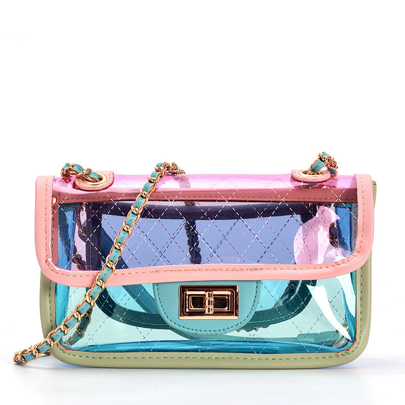 Clear Shopping Security Work Tote Shoulder Bag Lady Beach Bag Lady Handbag Customize For Women Handbag