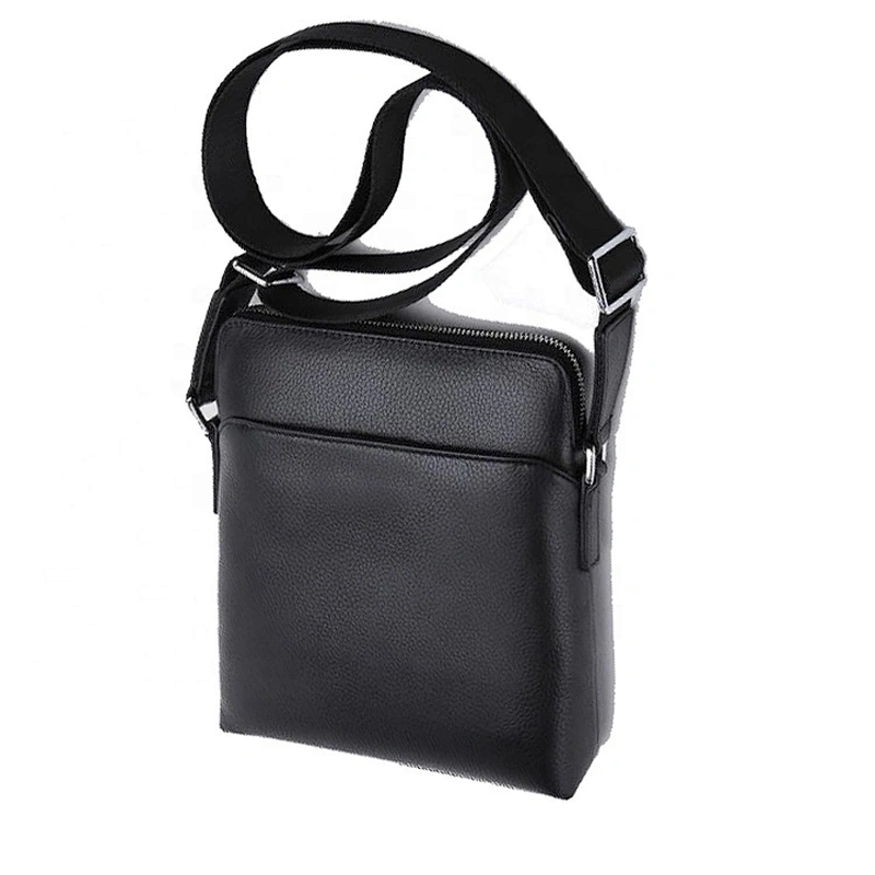 Leather canvas Fashion Men's Genuine Walking shoulder bags