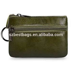 Genuine Leather small change coin pocket mini wallet card holder key wallet