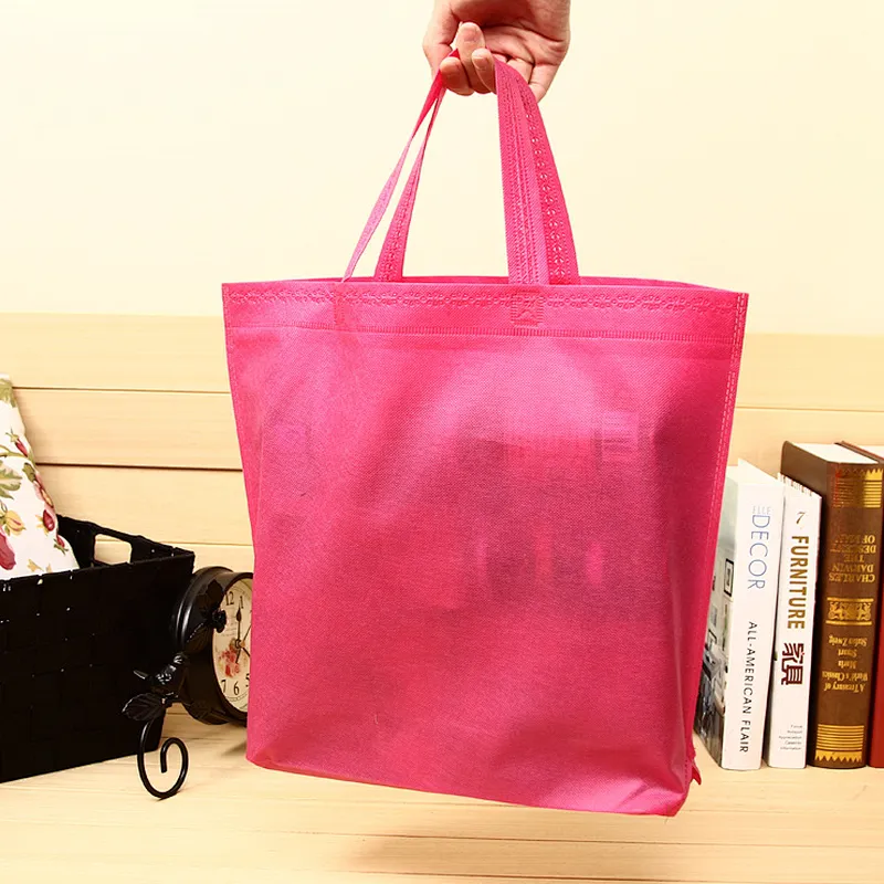 Custom made standard size non woven non-woven fabric logo shopping bags for shopping