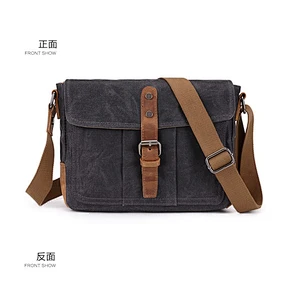 New Men's waxed canvas bag making machine eco bag canvas wholesale custom canvas tote bag