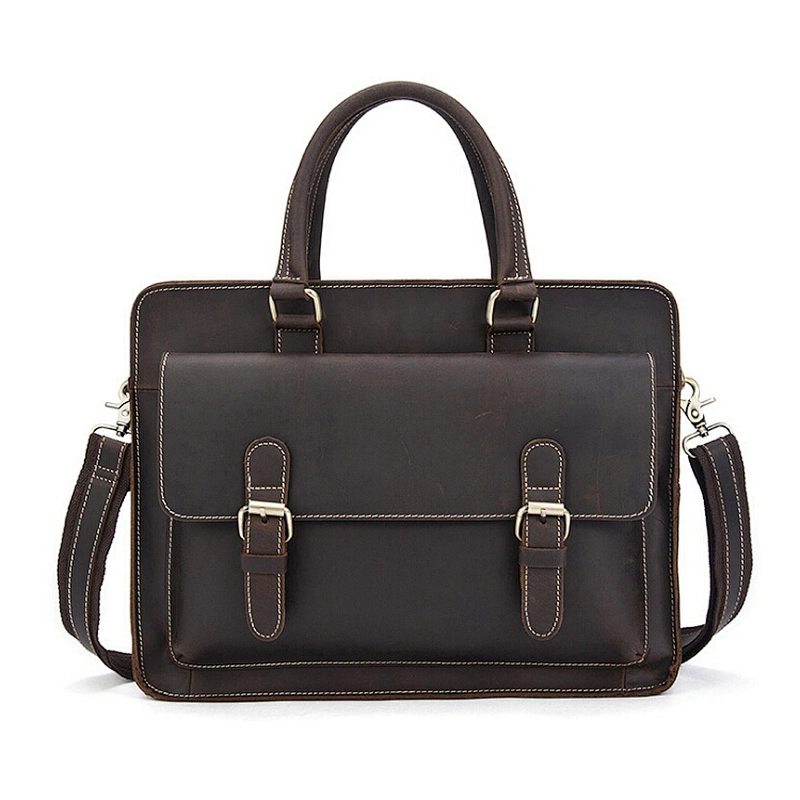 Hot Selling New Men's Handbag Briefcase Genuine Leather 14-inch Laptop Bags