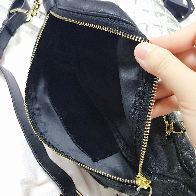 Portable Sequins PU Leather Shoulder Chest Bag Women Packs Zipper Waterproof Mini Shoulder Waist Bag Handbags