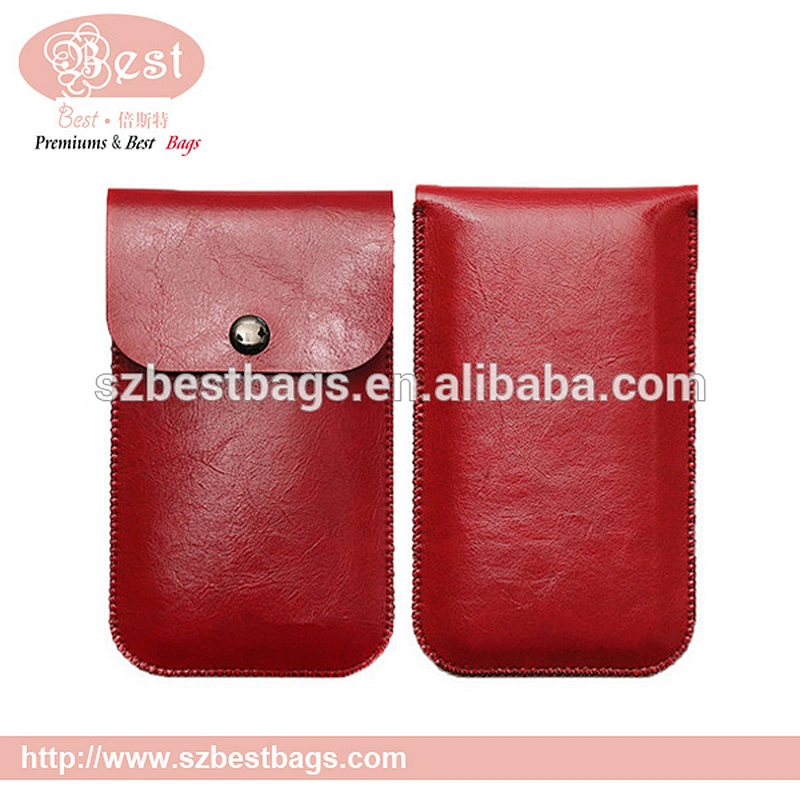 5.5inch leather mobile phone carry blocking bag