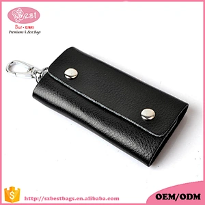 Custom fashionable stylish leather car key holder key bag key case