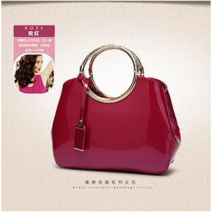 2019 elegant classic fashion patent leather handbag evening bag for women for feast or party