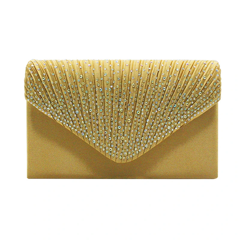 2020 OEM/ODM fashion classic simple diamond encrusted silk handbag for party