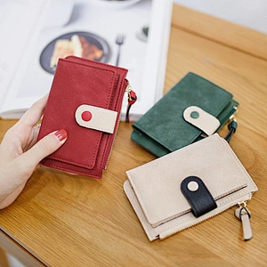 2020 New Product  fashion foldable lightweight PU key wallet for shopping