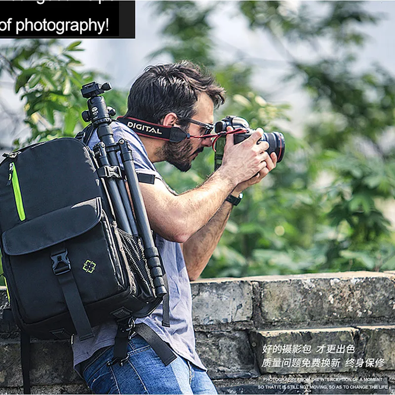 Customized Nylon fancier camera bag backpack custom large Outdoor travel