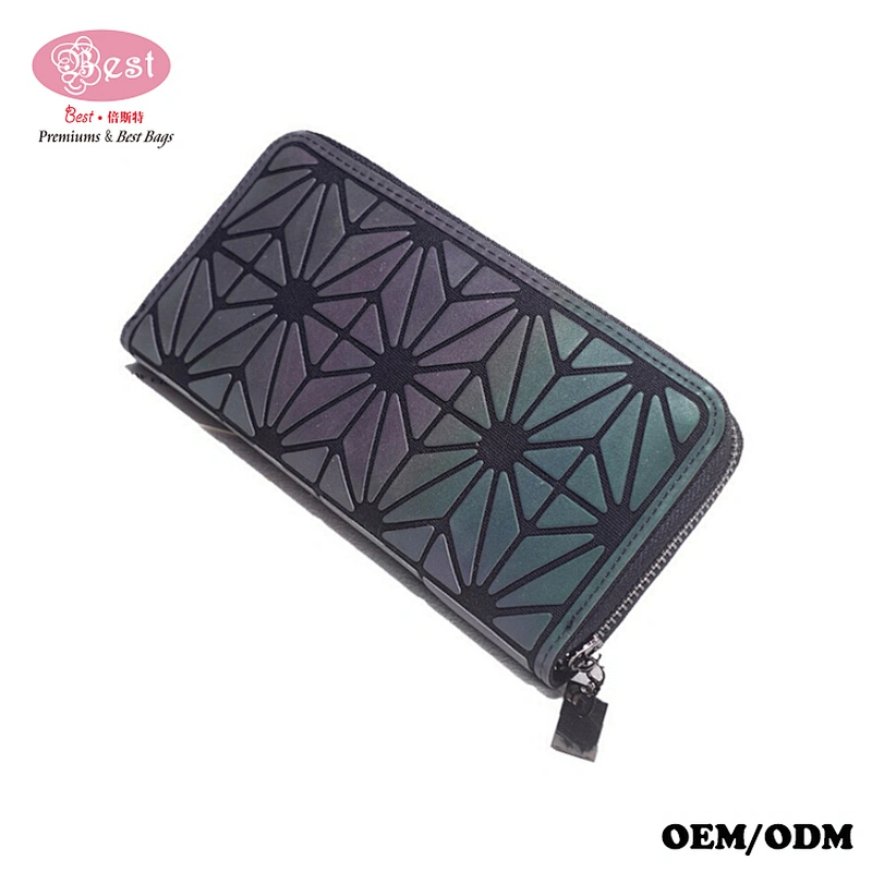 New Rhomboids Clutch Bag Phone Bag Long Zipper Card Organizer Wallets