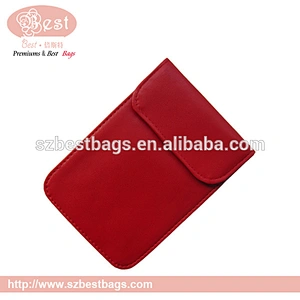 PU phone pouch with rfid blocking sleeve rfid reader