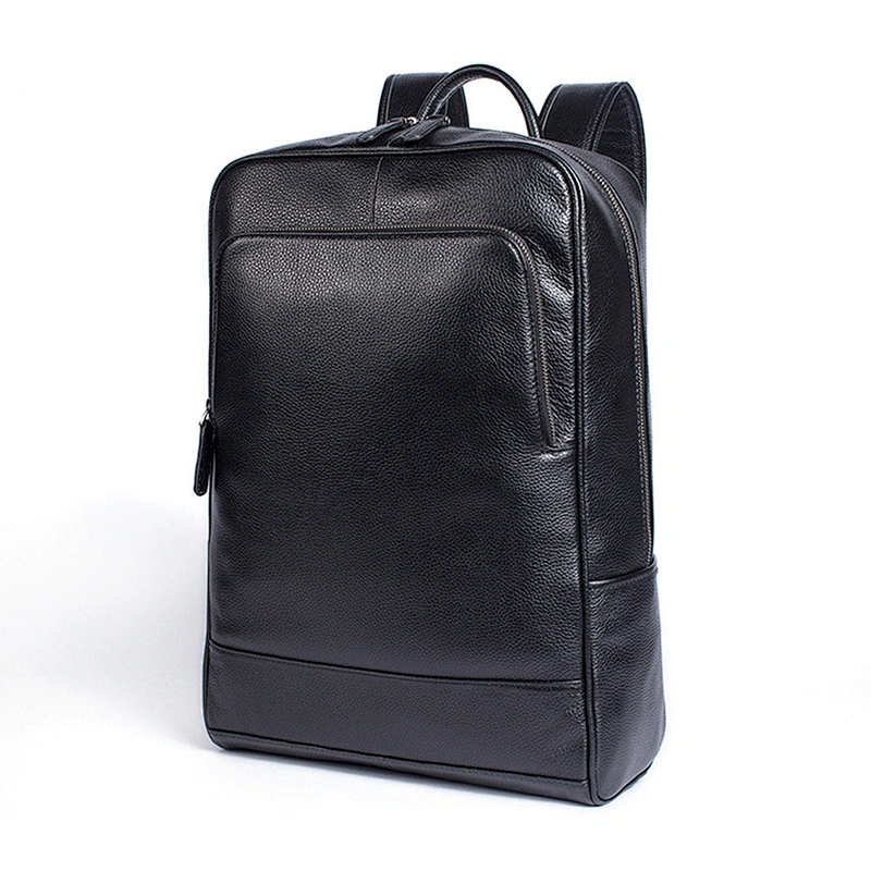 2019 new style men Women Leather Black Backpack Satchel real leather Shoulder Fashion School Bag