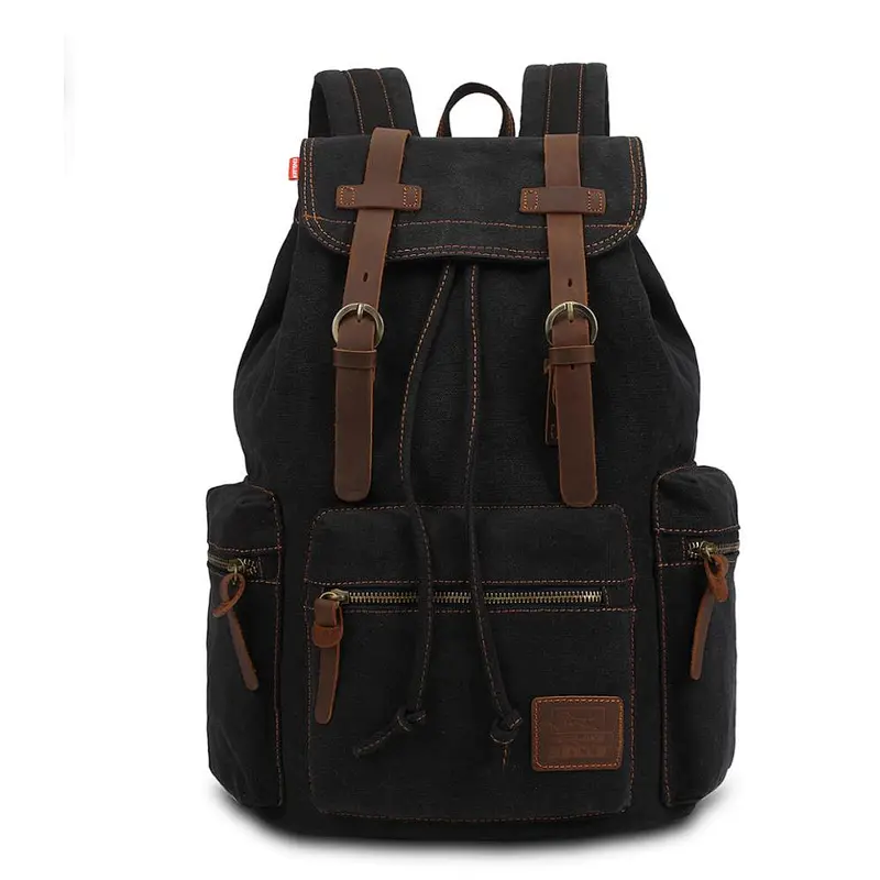 Men's Shoulder Bag Vintage Canvas School Backpack Outdoor Travel Backpack