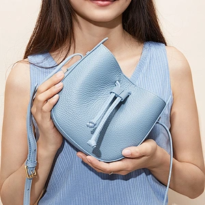 Ladies real Leather Shoulder Bag Cross Body New Saddle Metallic Trendy Handbag crossbody for women