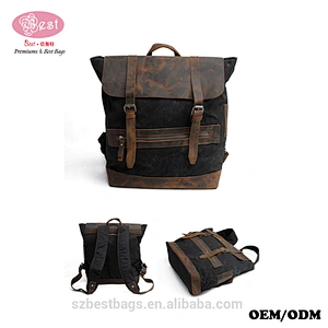 Retro Waxed Canvas Leisure Outdoor Mountaineering Traveling backpack