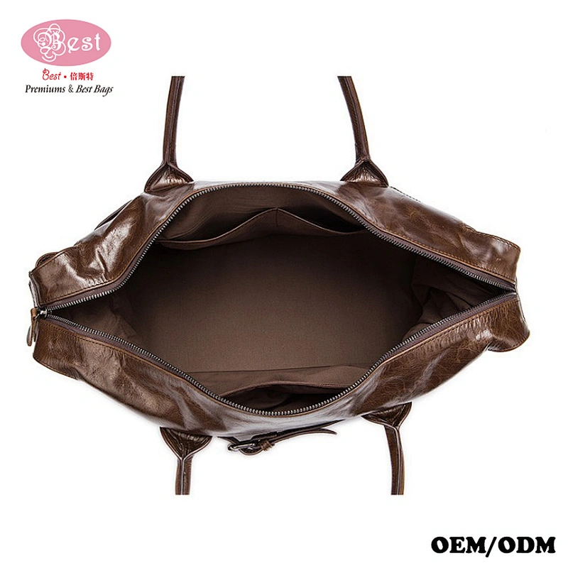 Genuine Leather Travel Weekender Overnight Sports Luggage Tote Duffle Bags