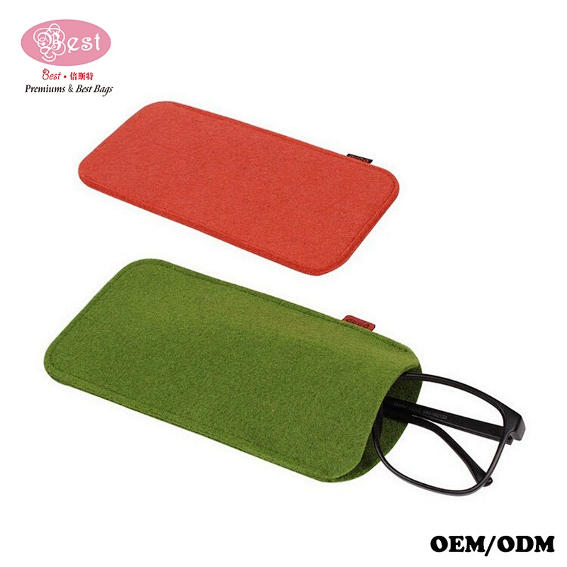 Factory Wholesale Personalized Colorful Wool Felt Wooden Glasses Case for Sunglasses Pouch