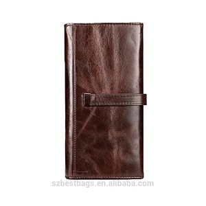 Vintage top grain leather Men's wallet ID Credit Card Holder Wallet