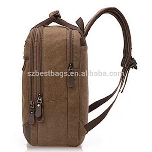 Factory casual canvas bag man bag computer backpack student leisure shoulder bags