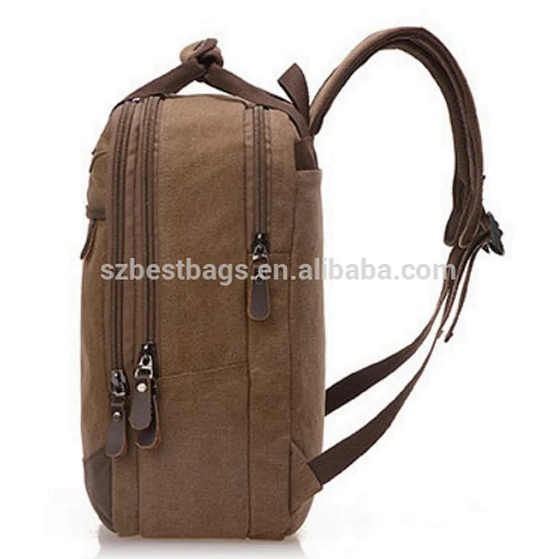 Factory casual canvas bag man bag computer backpack student leisure shoulder bags